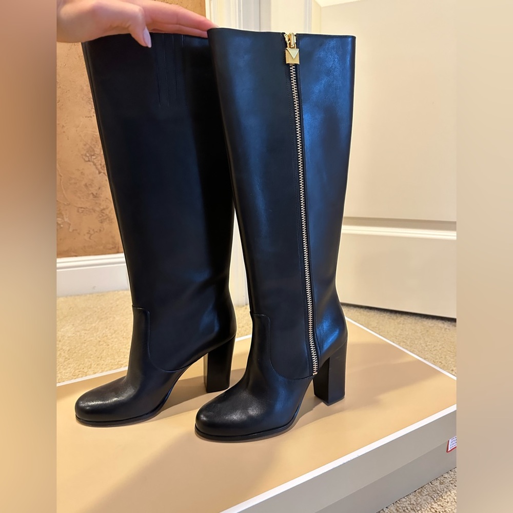 Michael Kors genuine leather black tall boots